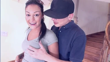 18 Teen Angelina Valentine Fucks Alex Gonz On The Stairs